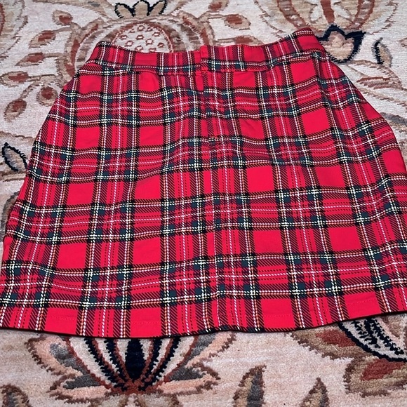 Social Tourist red plaid mini skirt size XS - Picture 2 of 6